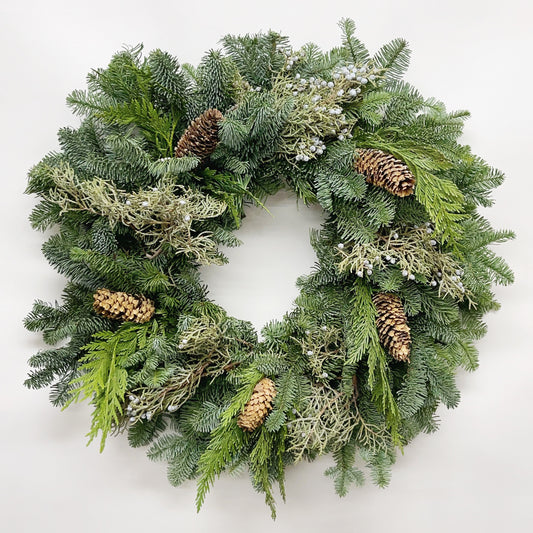 Fresh Evergreens Norway Christmas Wreath