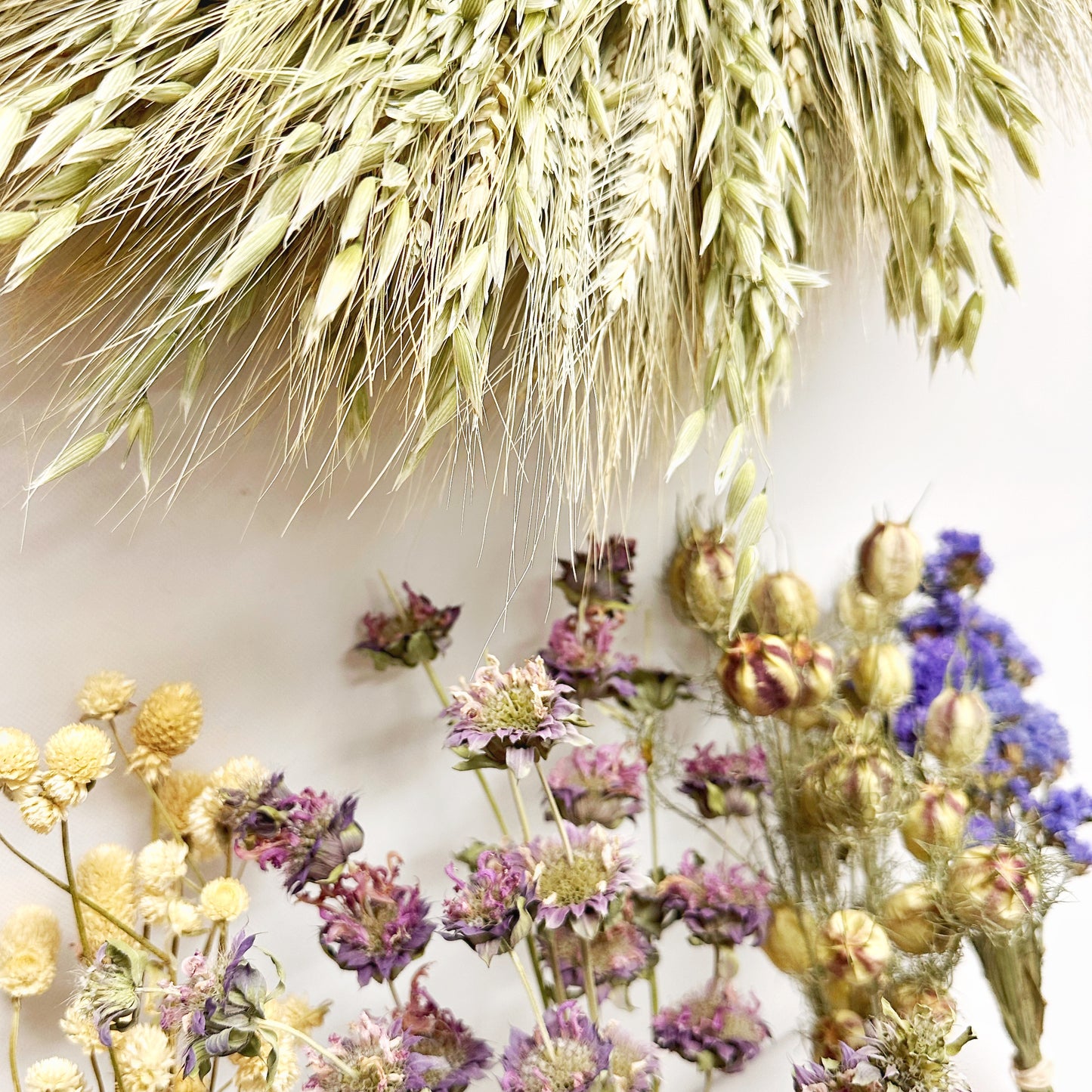 DIY Dried Oats Wreath and Purple Bundles Kit