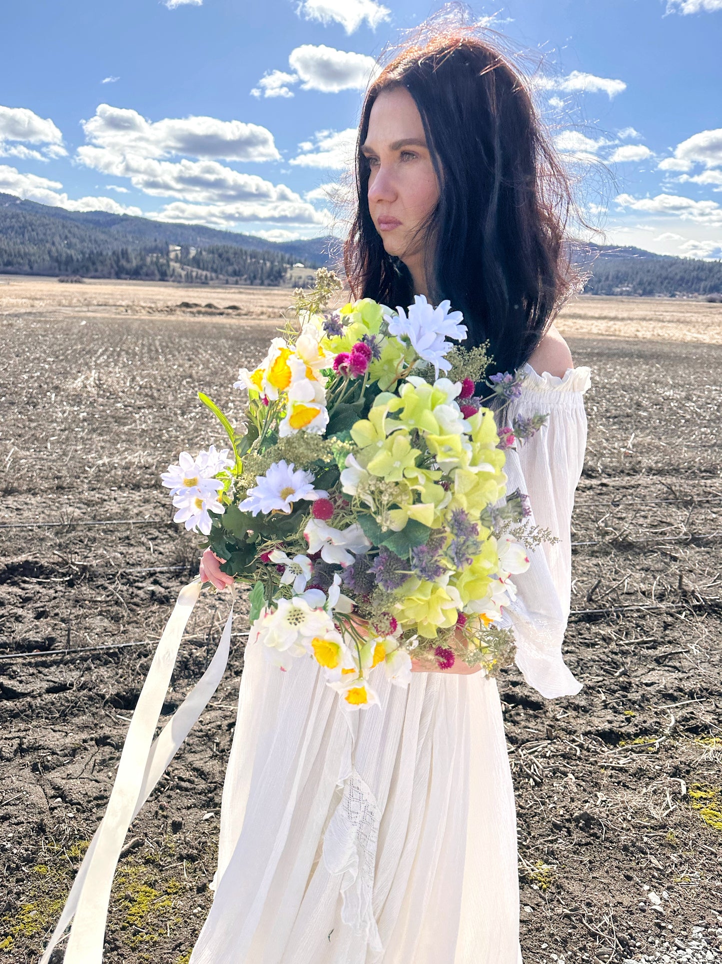 Faux and Dried Mama’s Hydrangea Bouquet