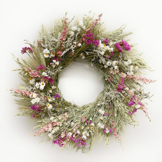 Dried Pinky Prairie Wreath