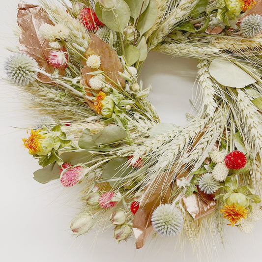 Dried Copper Autumn Wreath