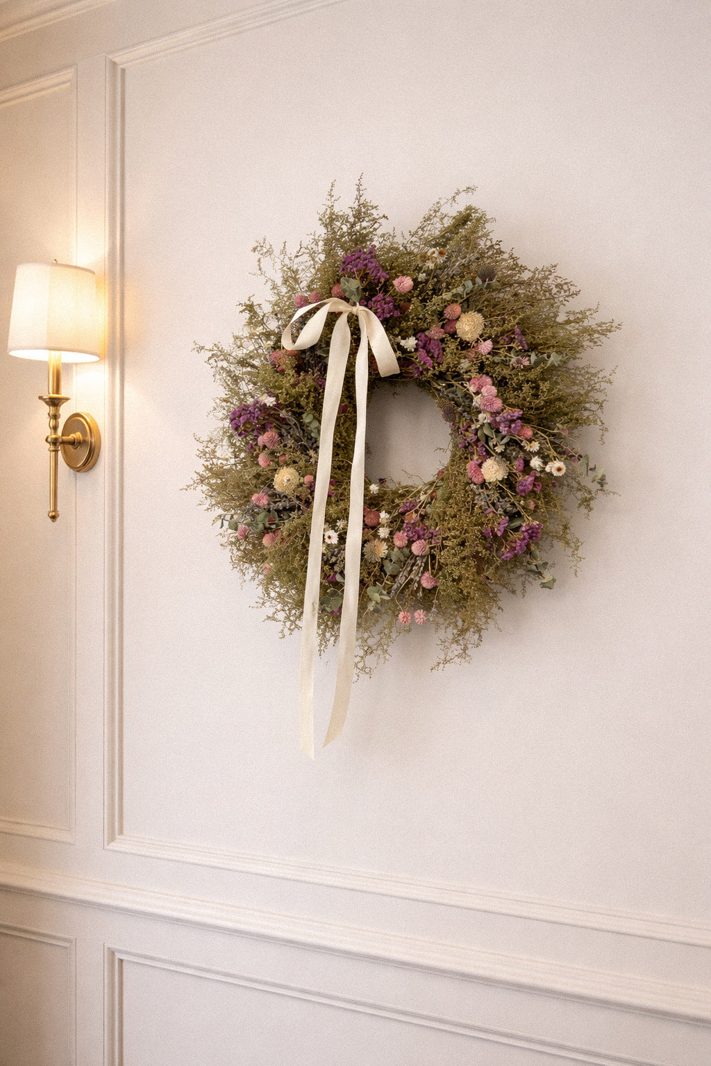 Dried Pink Ophelia Wreath