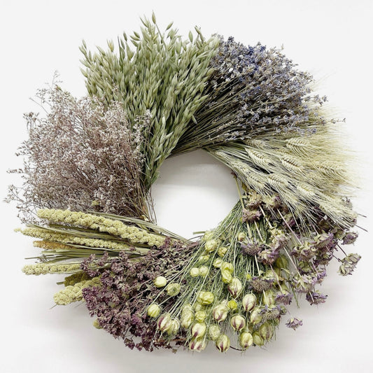 Dried Herbs Cottage Serenity Wheel Wreath