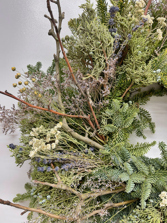 Fresh Evergreens Apple Branch Wreath
