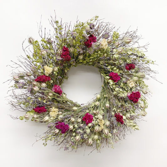 Dried Celosia Rowan Wreath