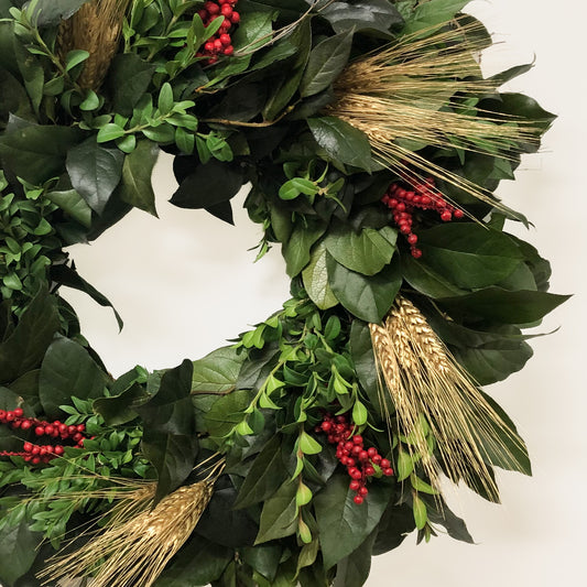 Dried and Preserved Holiday Gathering Wreath