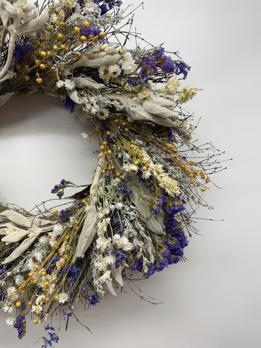 Dried Aether Blue Wreath