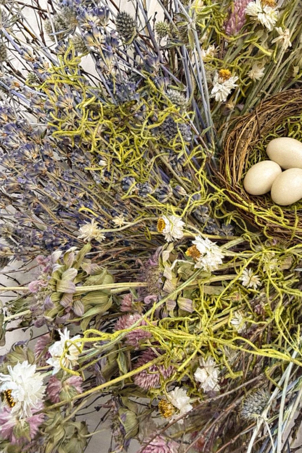 Dried Springtime Bird Nest Centerpiece