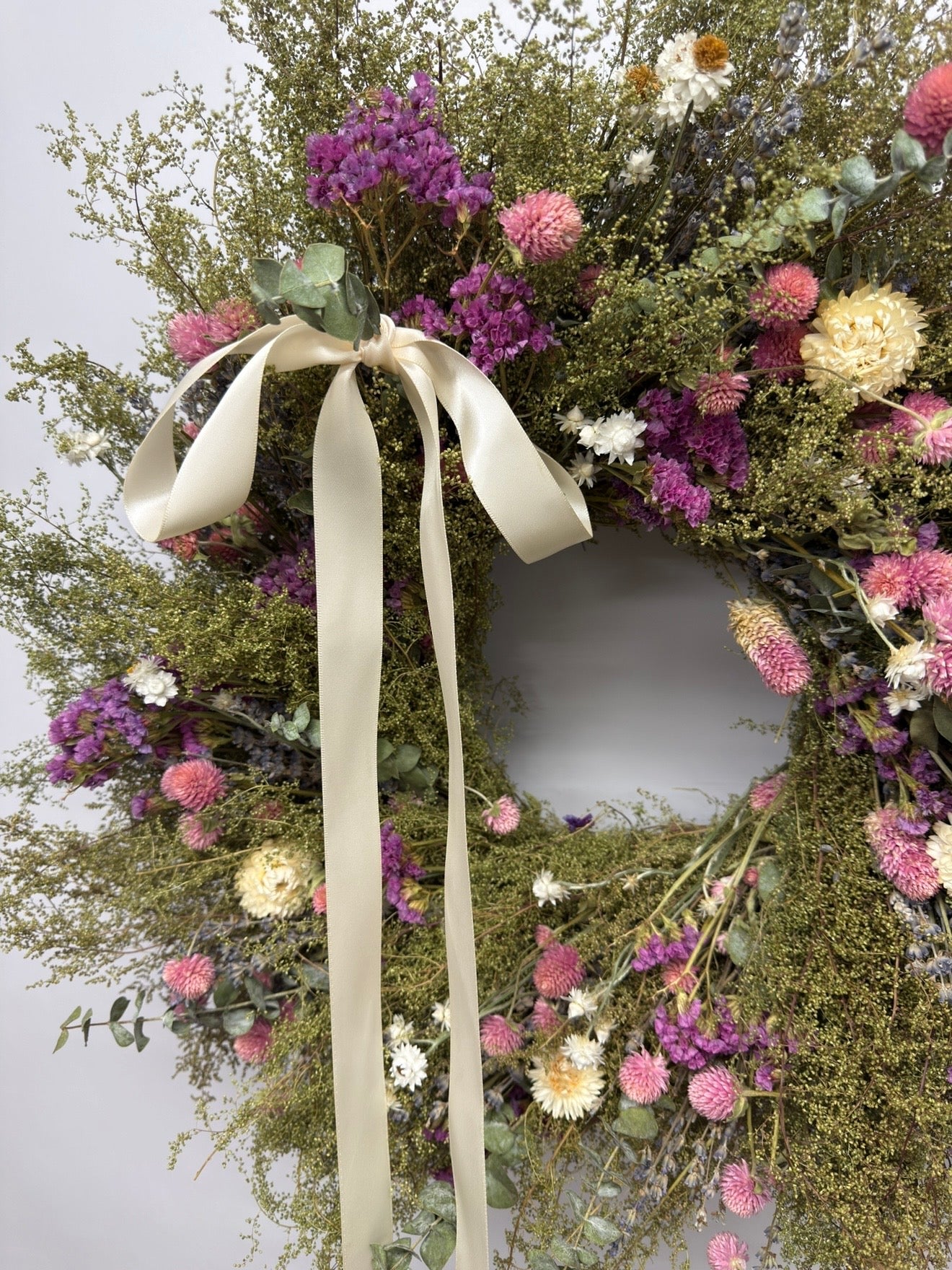Dried Pink Ophelia Wreath