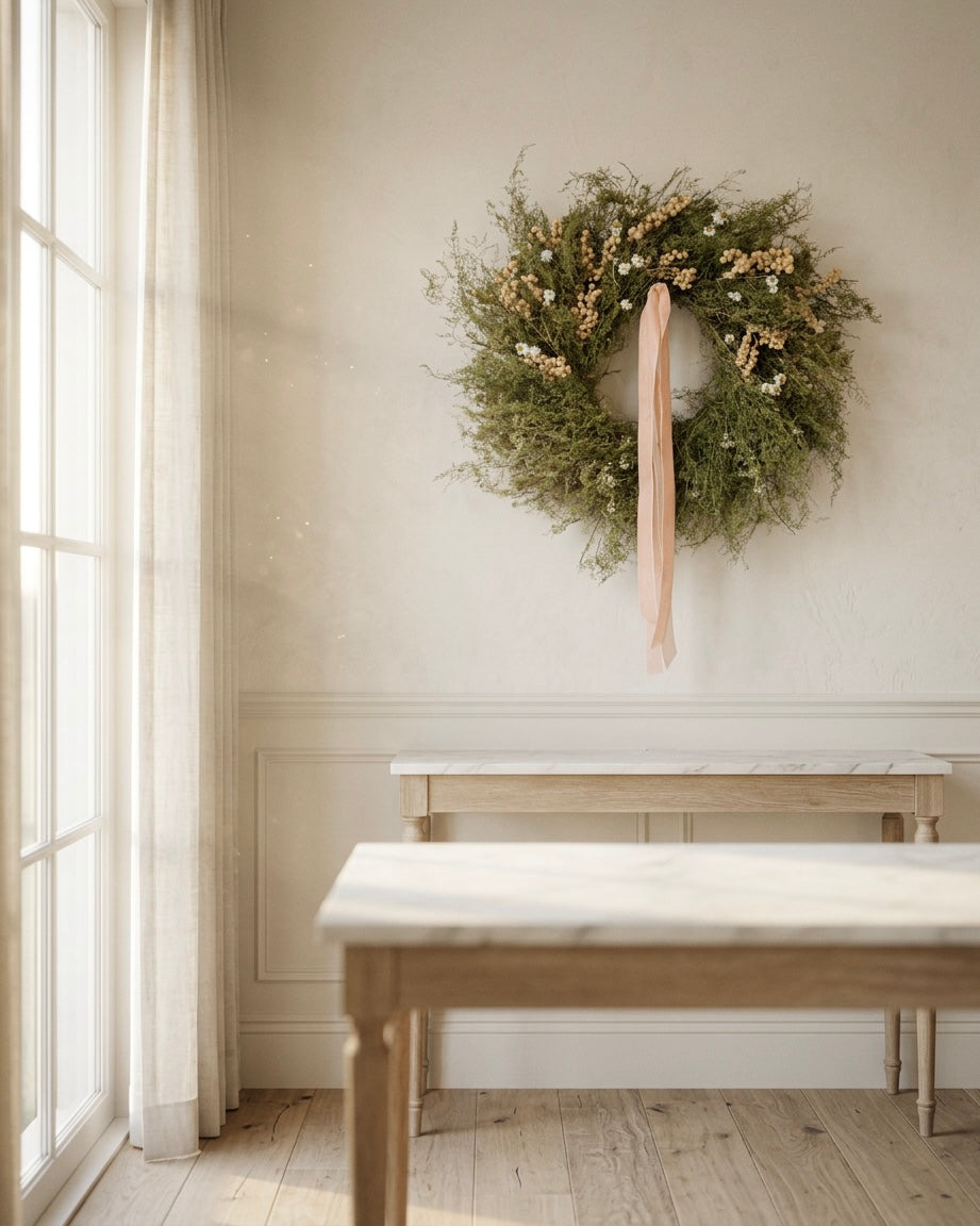 Dried Canella Velour Wreath