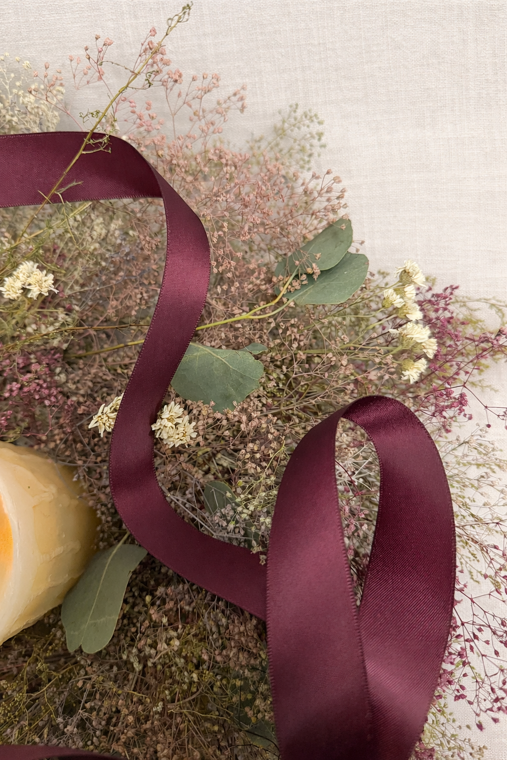 Dried Pearly Gypsophila Centerpiece