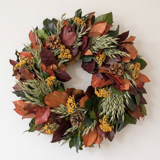 Dried and Preserved Deciduous Montage Wreath