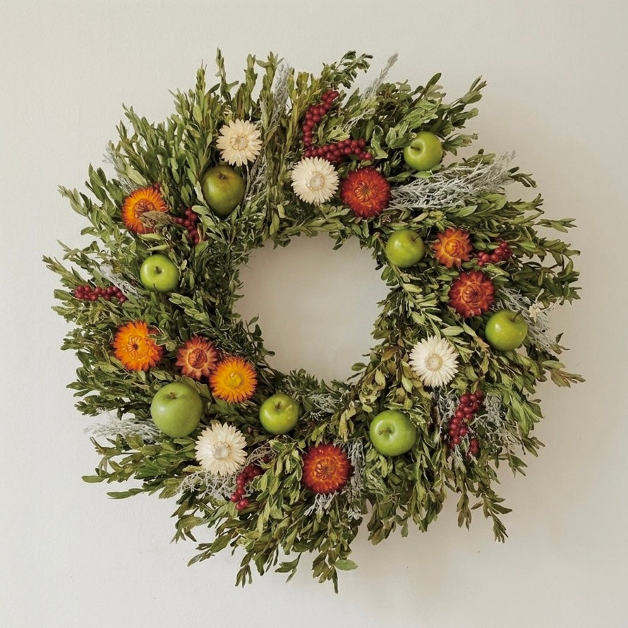Dried Harvest Apples Wreath