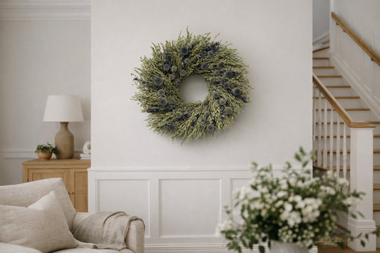 Dried Highland Blues Wreath