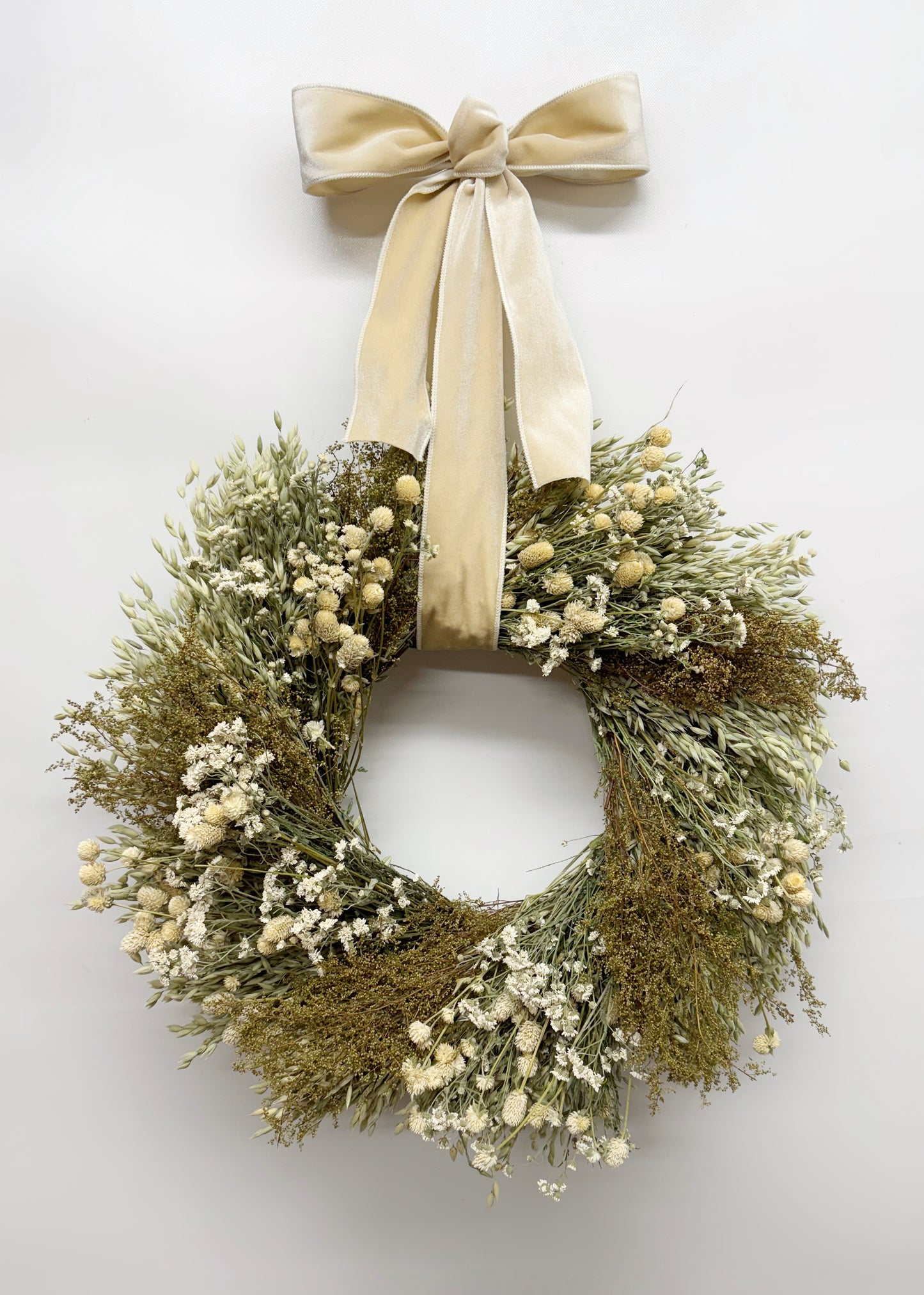 Dried Champagne Meadow Wreath