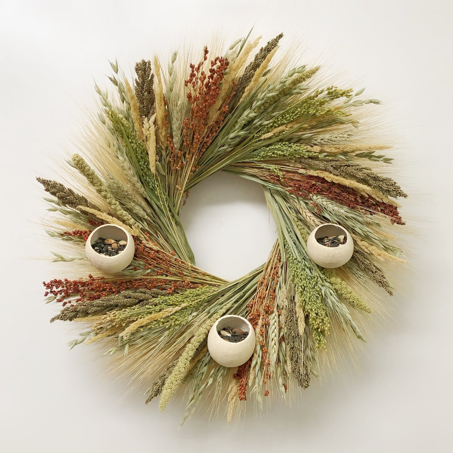 Dried Circle of Life Bird Feeder Wreath