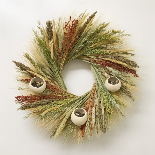 Dried Circle of Life Bird Feeder Wreath