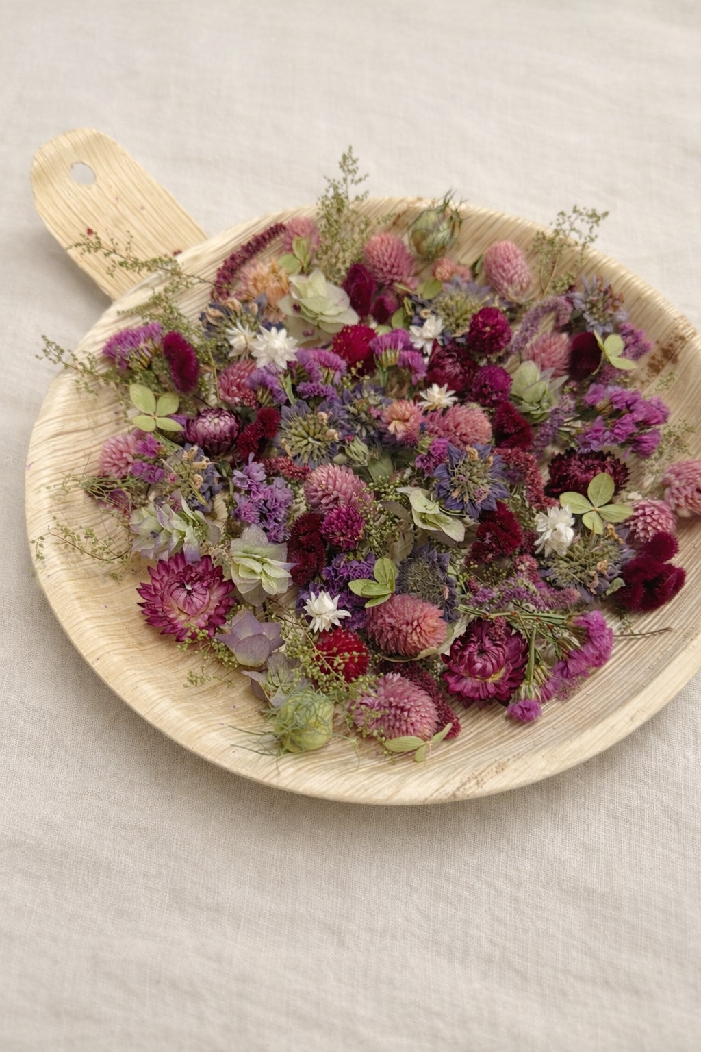 Dried Wildflower Pan Floral Palm Leaf Wall Art