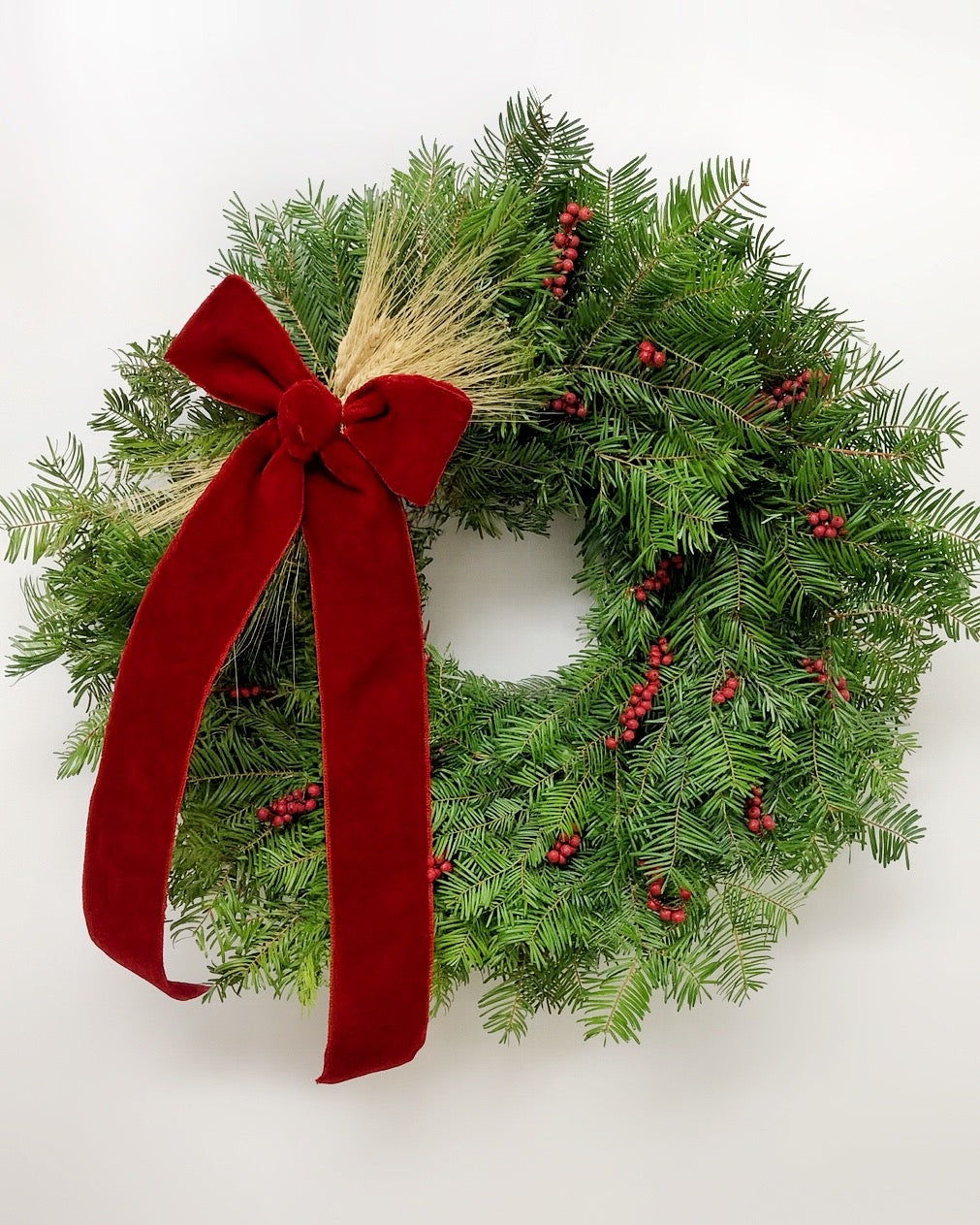 Fresh Evergreens Hearthside Wheat Wreath