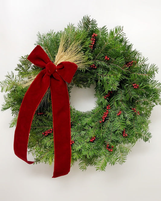 Fresh Evergreens Hearthside Wheat Wreath