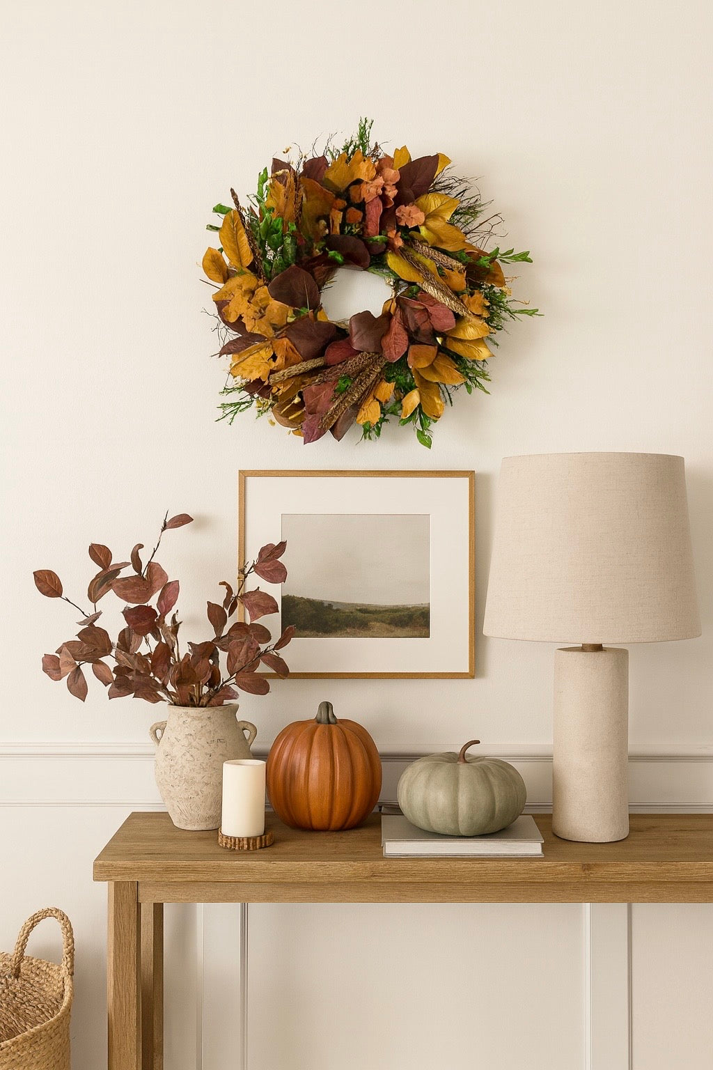 Dried and Preserved Pheasant Feather Forage Wreath