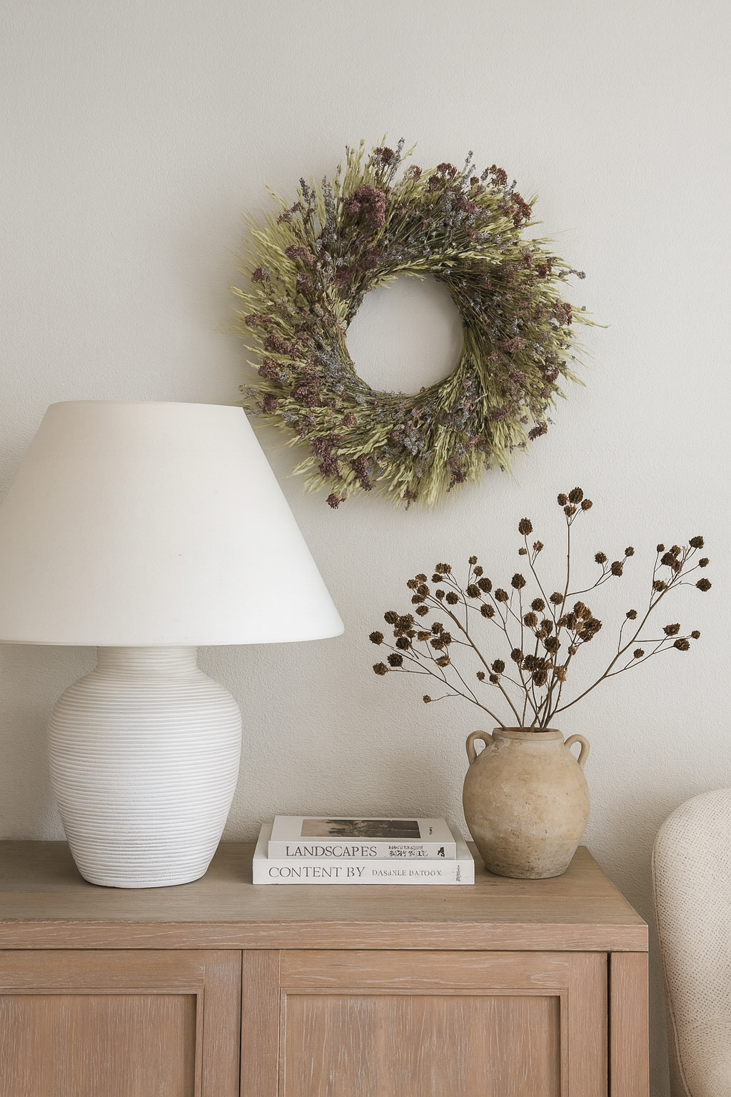 Dried Lavender Oregano Wreath