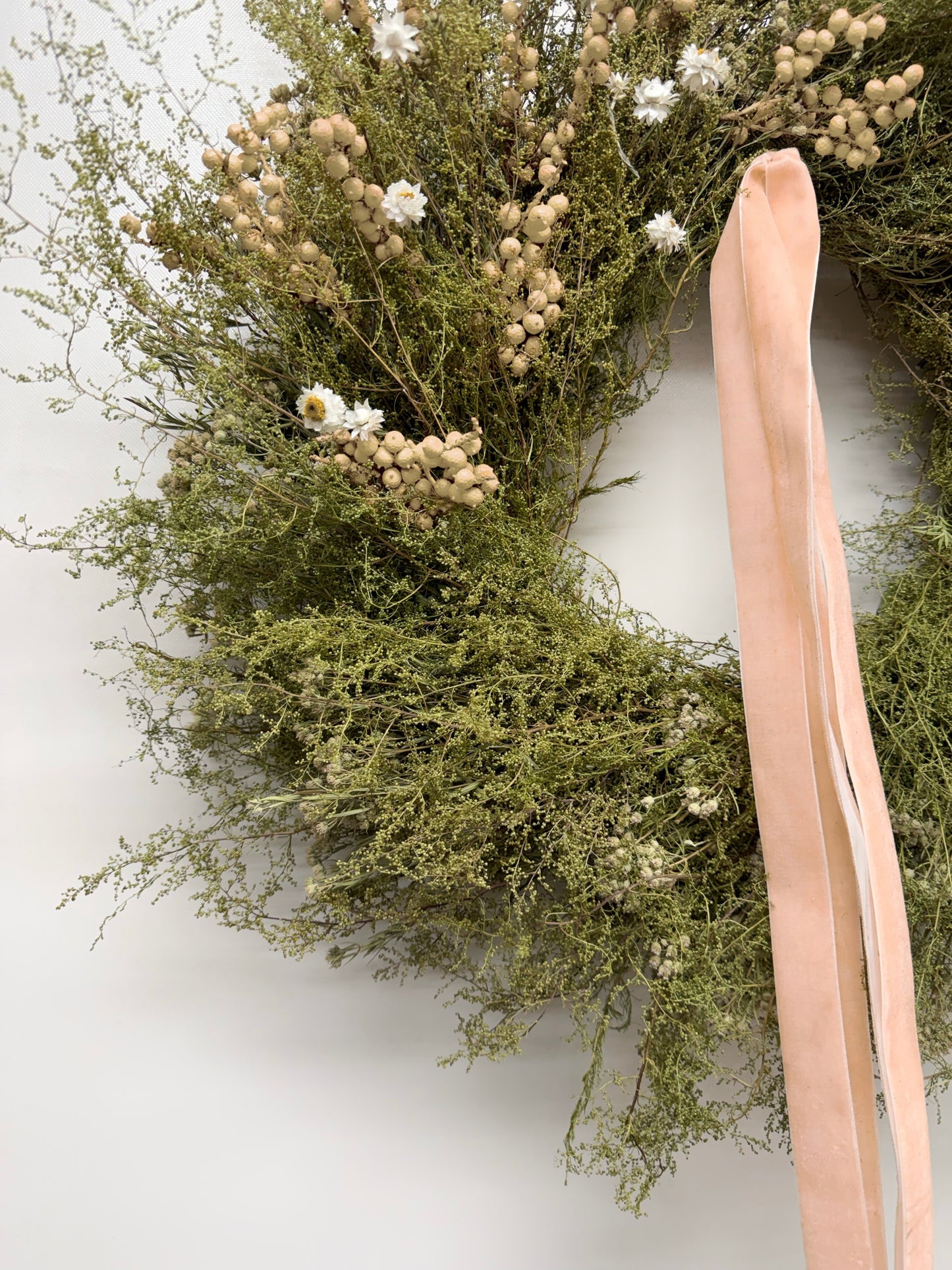 Dried Canella Velour Wreath