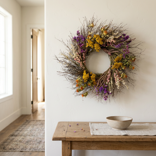 Dried Twigs and Prairie Wreath