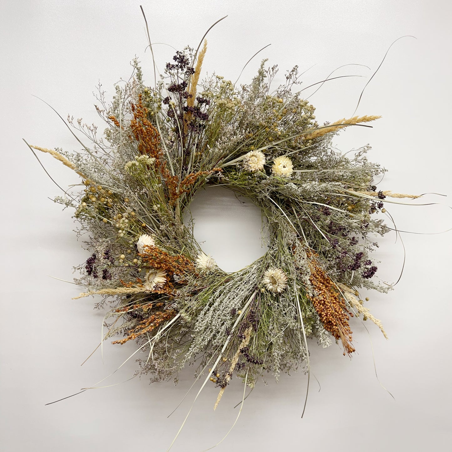 Dried Oregano and Ivory Wreath