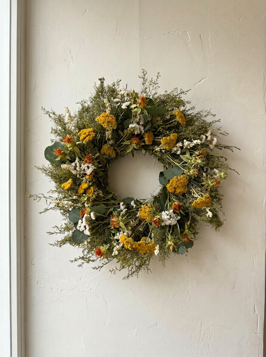 Dried Wild Yarrow Wreath