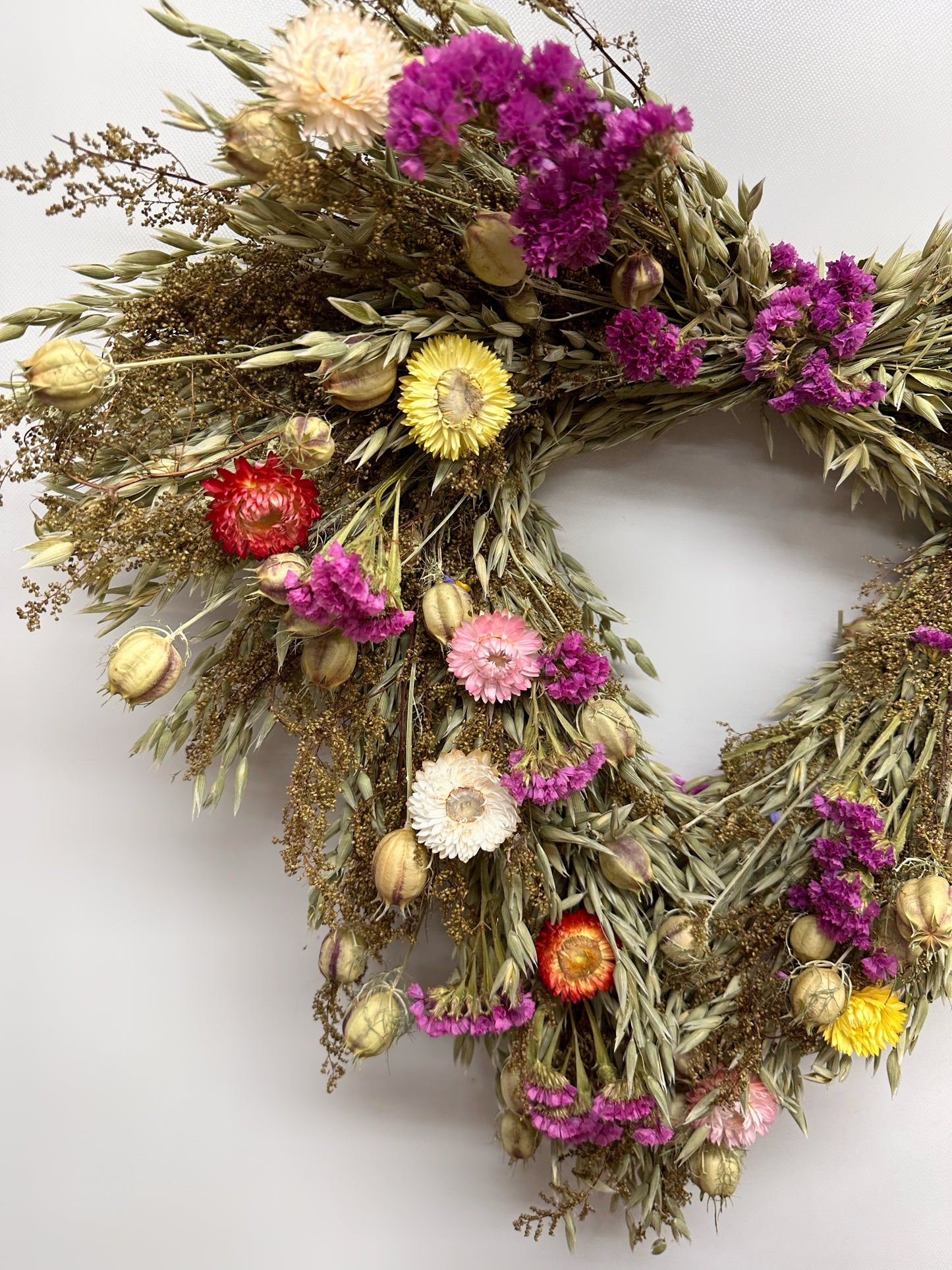 Dried Fieldnotes Heart Wreath