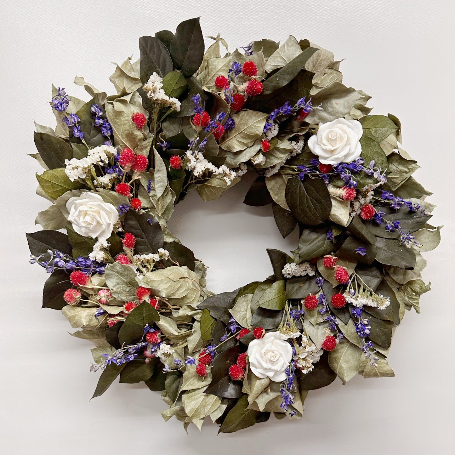 Dried and Preserved Liberty Rose Wreath