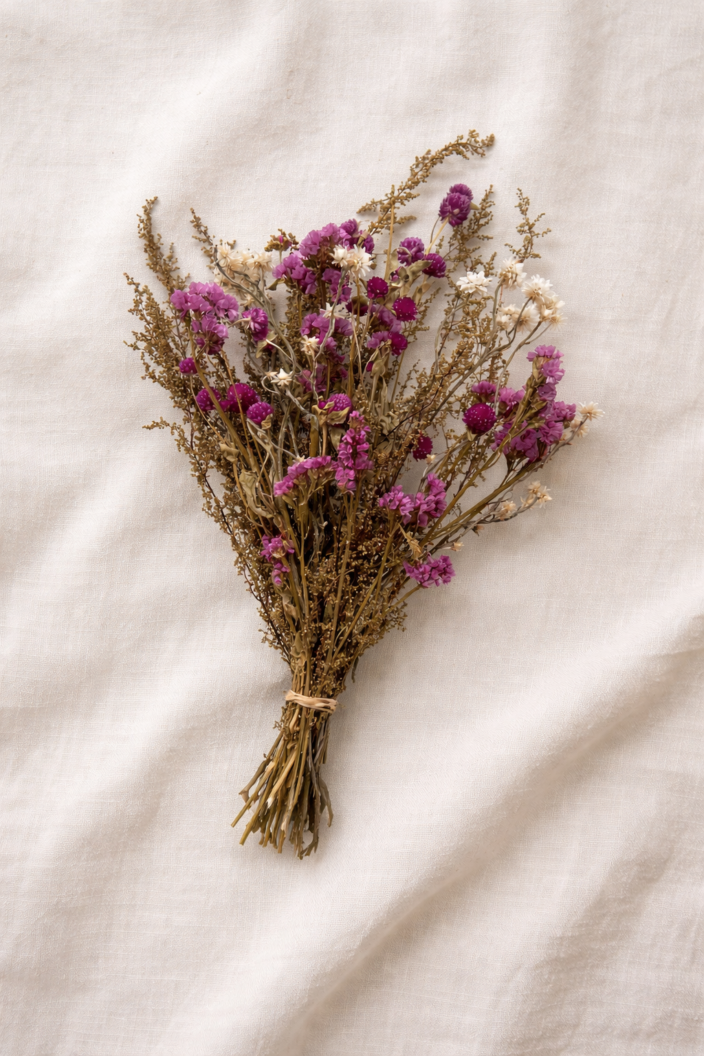 Dried Flowering Magenta Bouquet