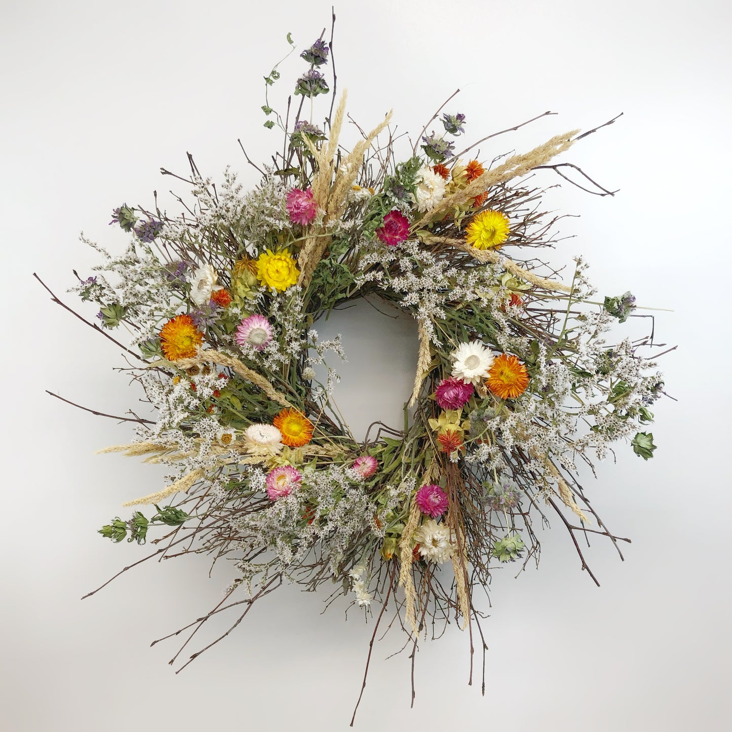 Dried Wildflower Confetti Wreath