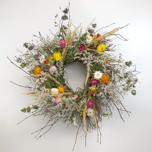 Dried Wildflower Confetti Wreath