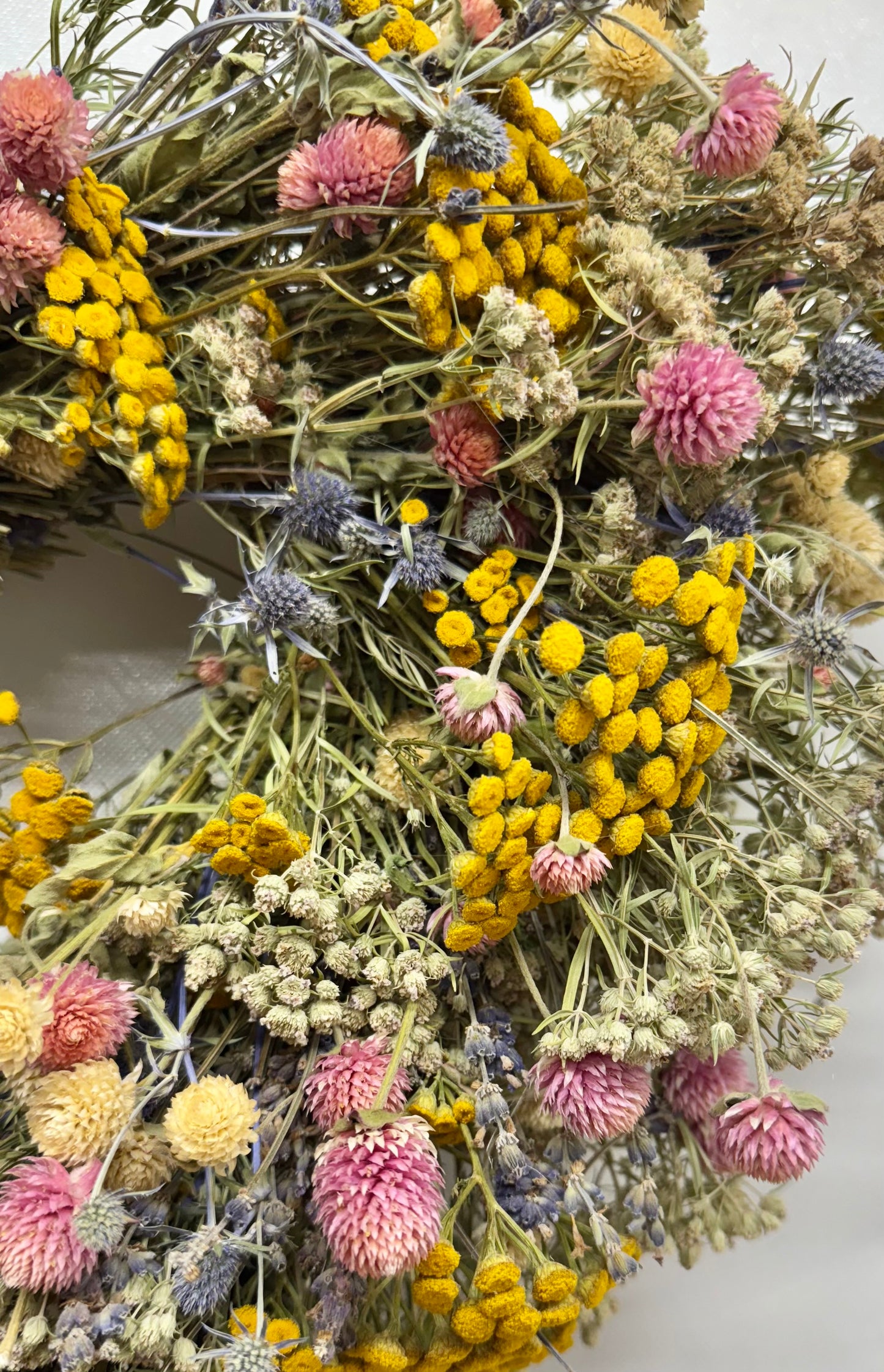 Dried Embroidery Heart Wreath