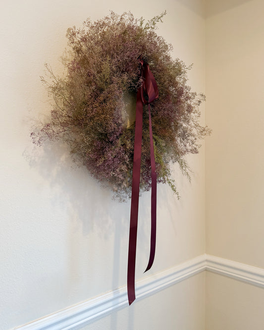Dried Satin Mist Wreath