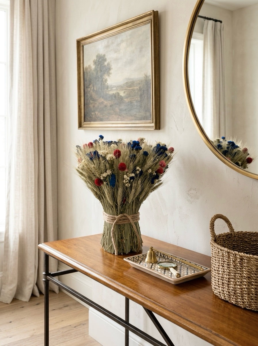 Dried American Harvest Stack Centerpiece