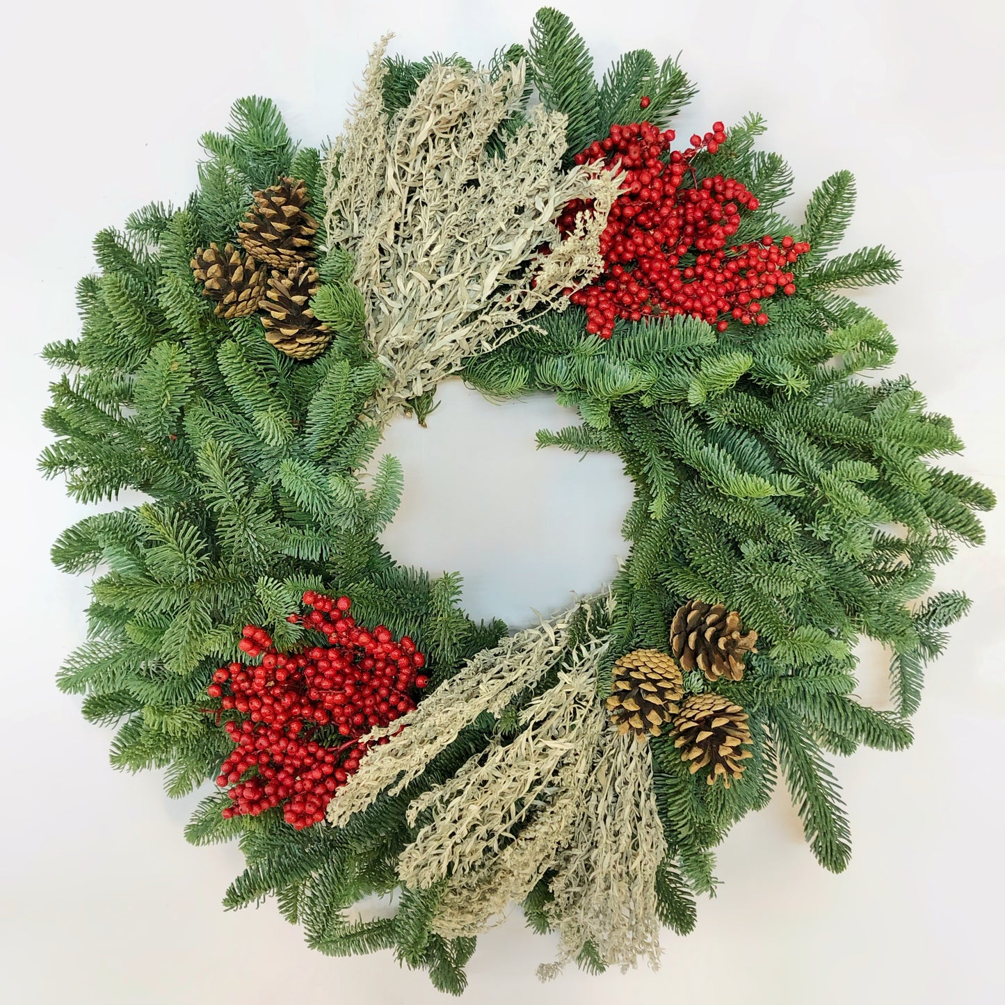 Fresh Evergreens Heritage Gathering Wreath
