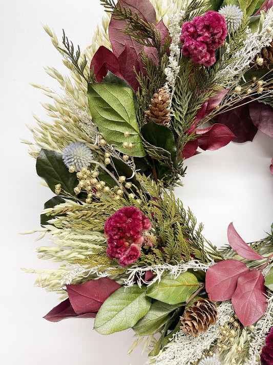 Dried and Preserved Mulberry Winter Wreath