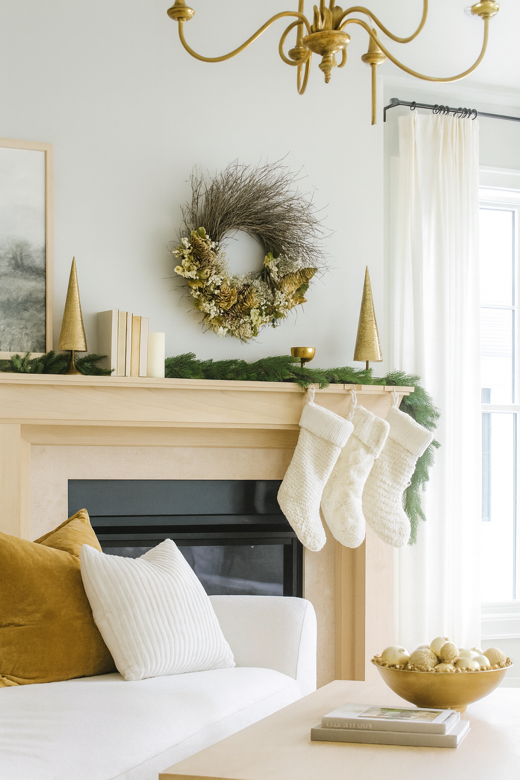 Dried Golden Solstice Wreath