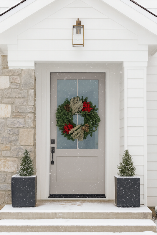 Fresh Evergreens Heritage Gathering Wreath