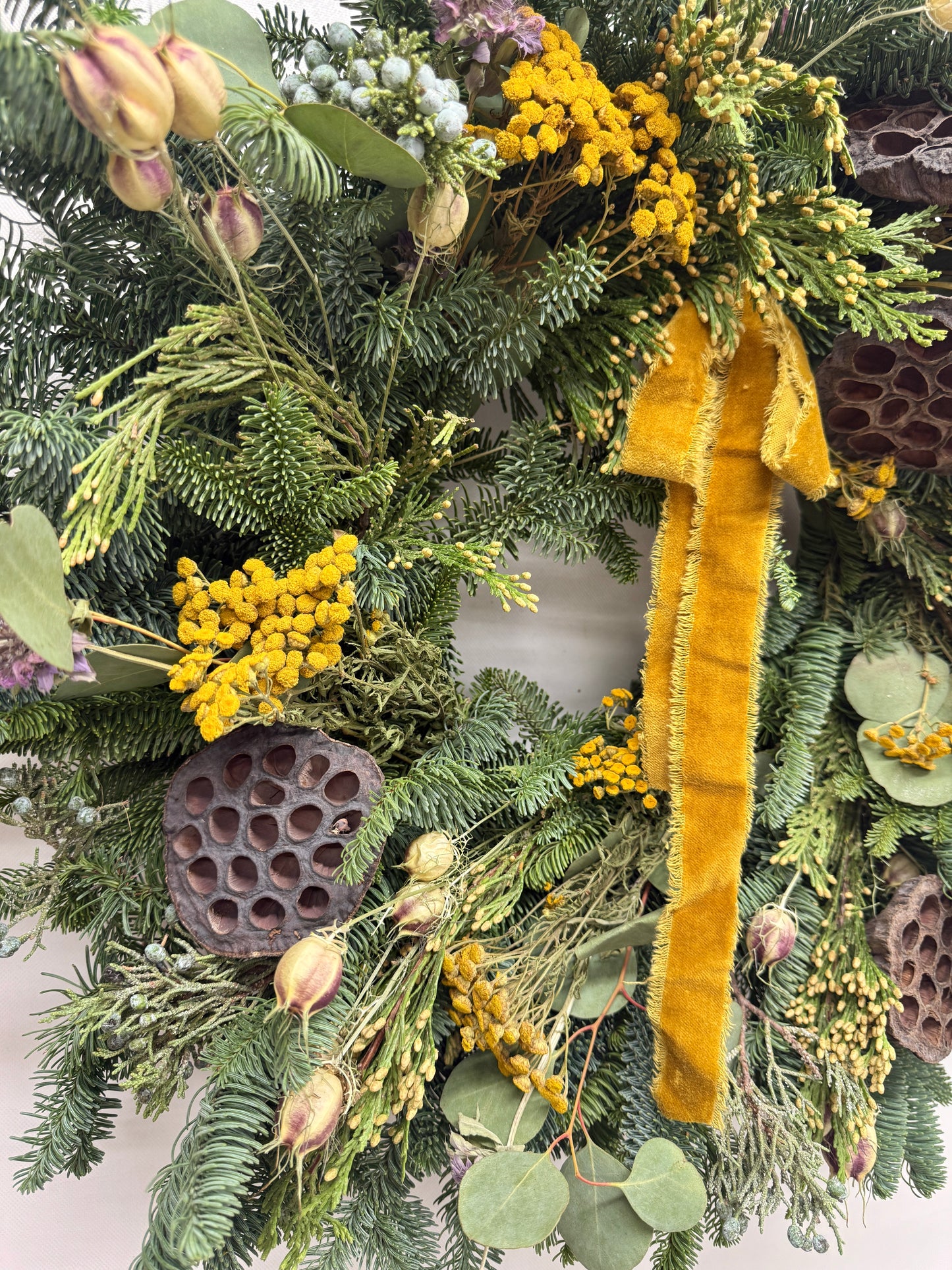 Fresh Evergreens Amber Forager’s Wreath