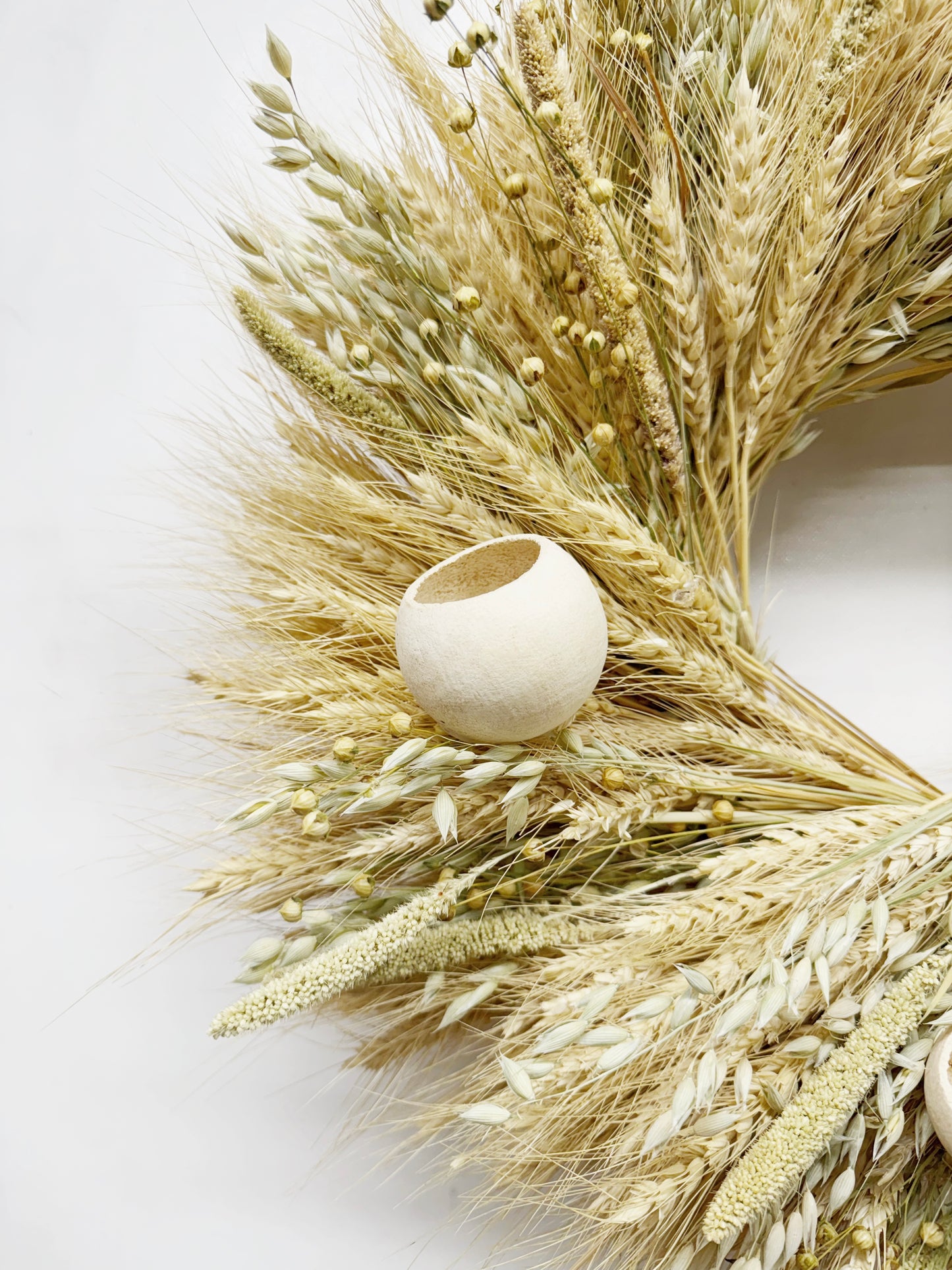 Dried Sheaf Bird Feeder Wreath
