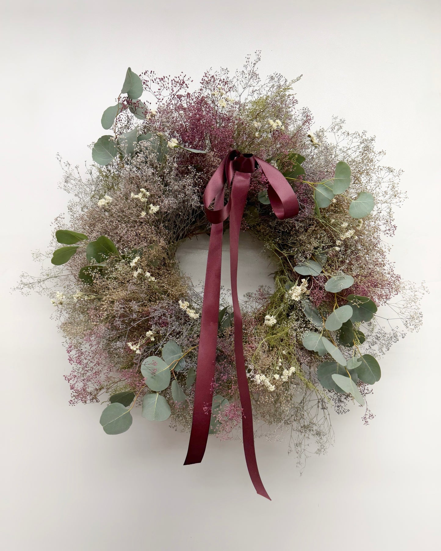 Dried Pearly Gypsophila Wreath