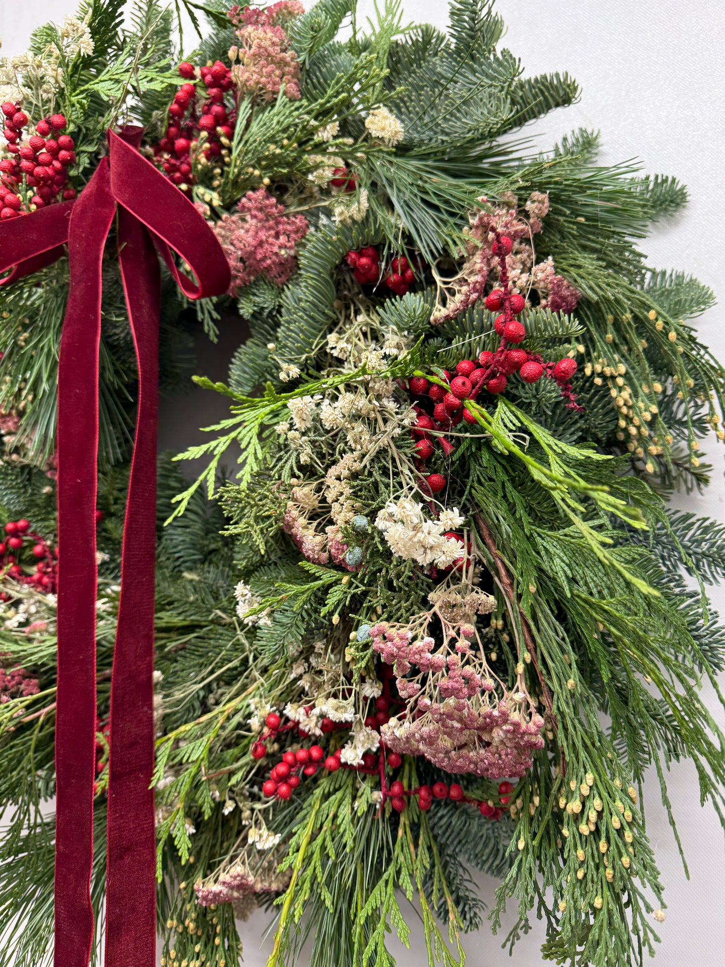 Fresh Evergreens Winterberry Fir Wreath