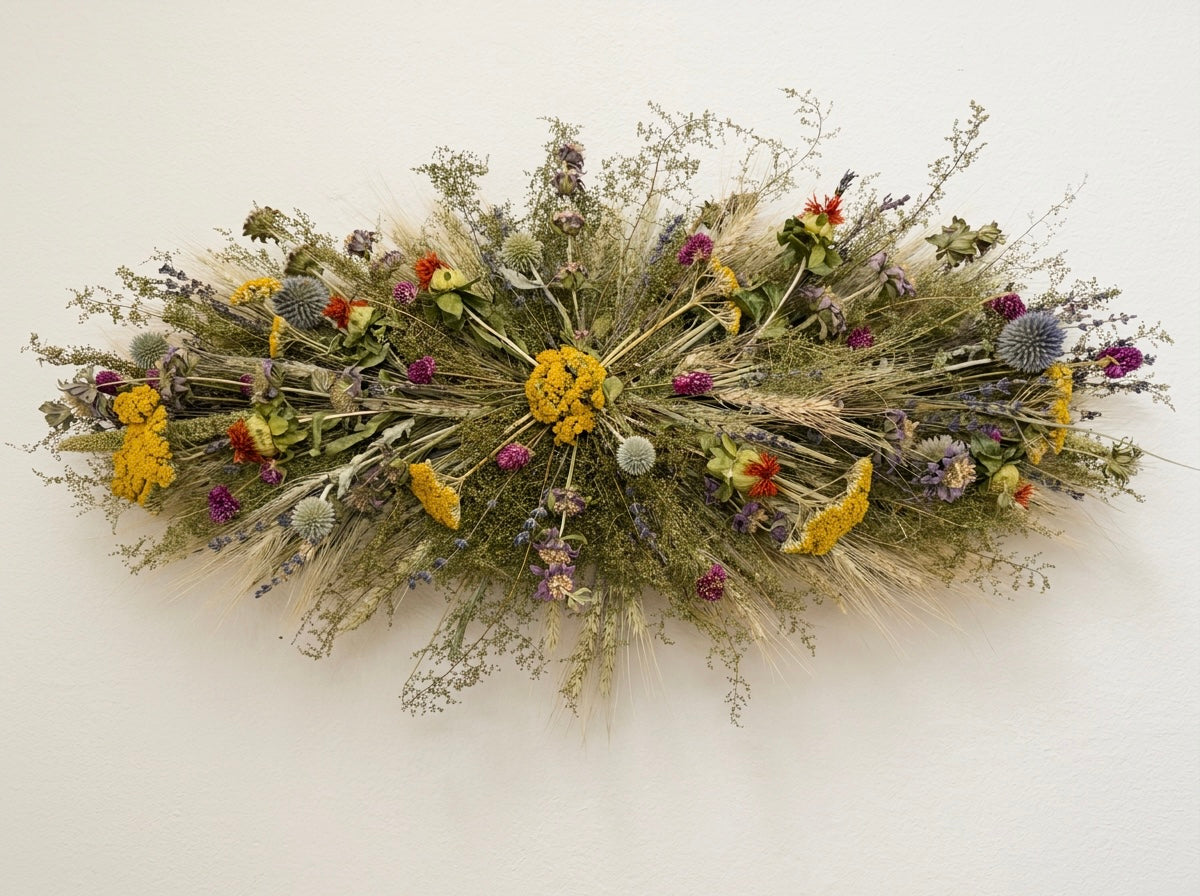 Dried Wild Everlastings Centerpiece