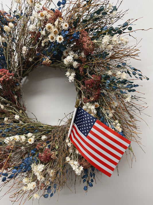 Dried Liberty Harvest Wreath