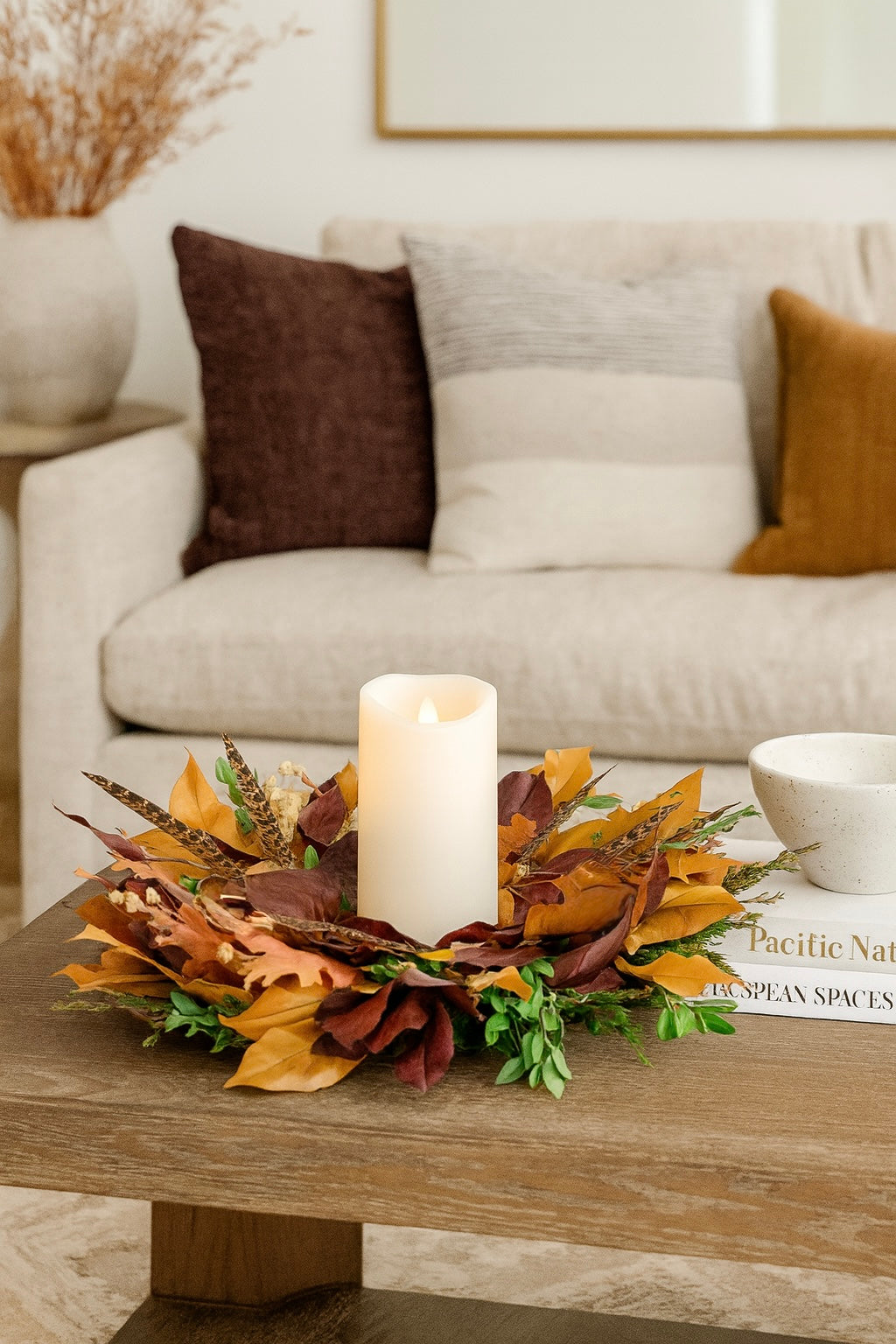 Dried and Preserved Pheasant Feather Forage Wreath