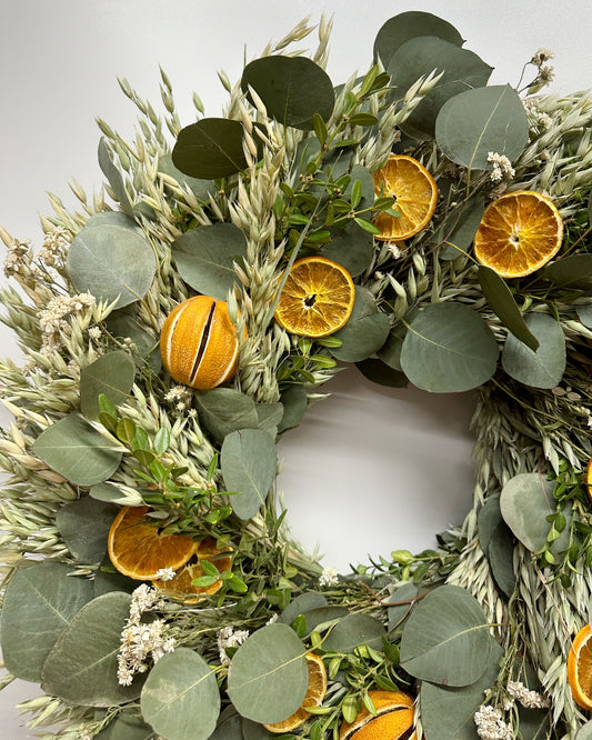 Dried Coastal Citrus Wreath
